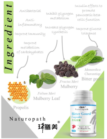Naturopath Bittergourd Capsule 苦瓜胶囊100CAPS |VEGETARIAN|MADE IN SG| IMPROVE HIGH GLUCOSE IN BLOOD SUGAR