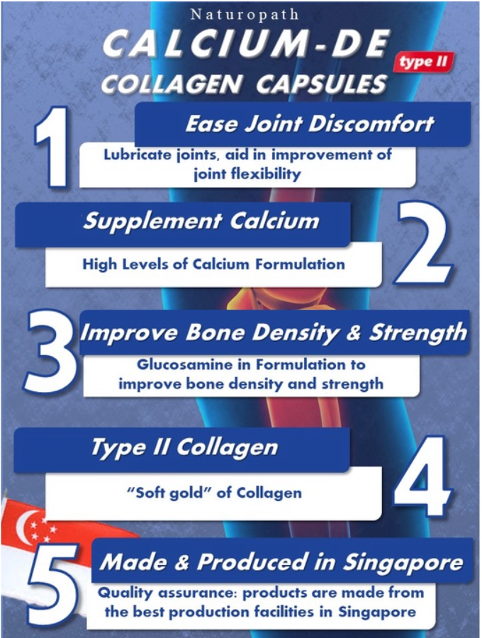 Naturopath Calcium De Collagen TYPE 2 钙骨胶原(100CAPS) (MADE IN SG)