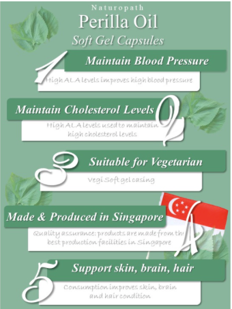 Naturopath 100% Cold Pressed Perilla Oil 紫苏油软胶囊100CAPS (MADE IN SG| VEGETARIAN| IMPROVE CHOLESTEROL)