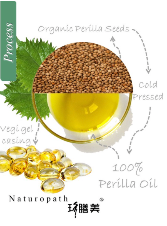 Naturopath 100% Cold Pressed Perilla Oil 紫苏油软胶囊100CAPS (MADE IN SG| VEGETARIAN| IMPROVE CHOLESTEROL)